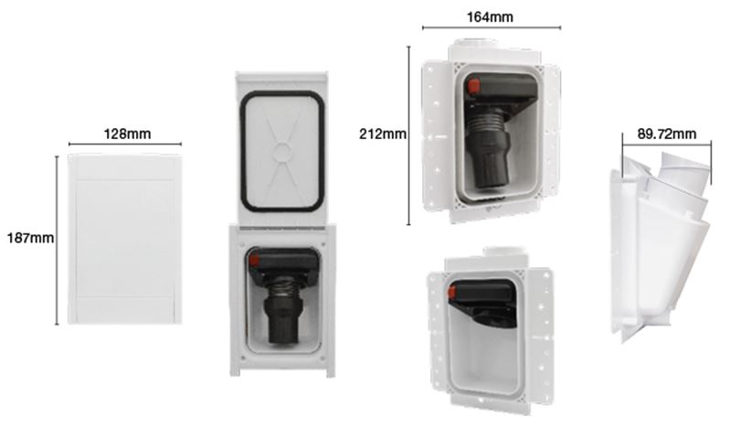 Saugdose für Schlaucheinzug von Retraflex Neues Model-KLEIN
