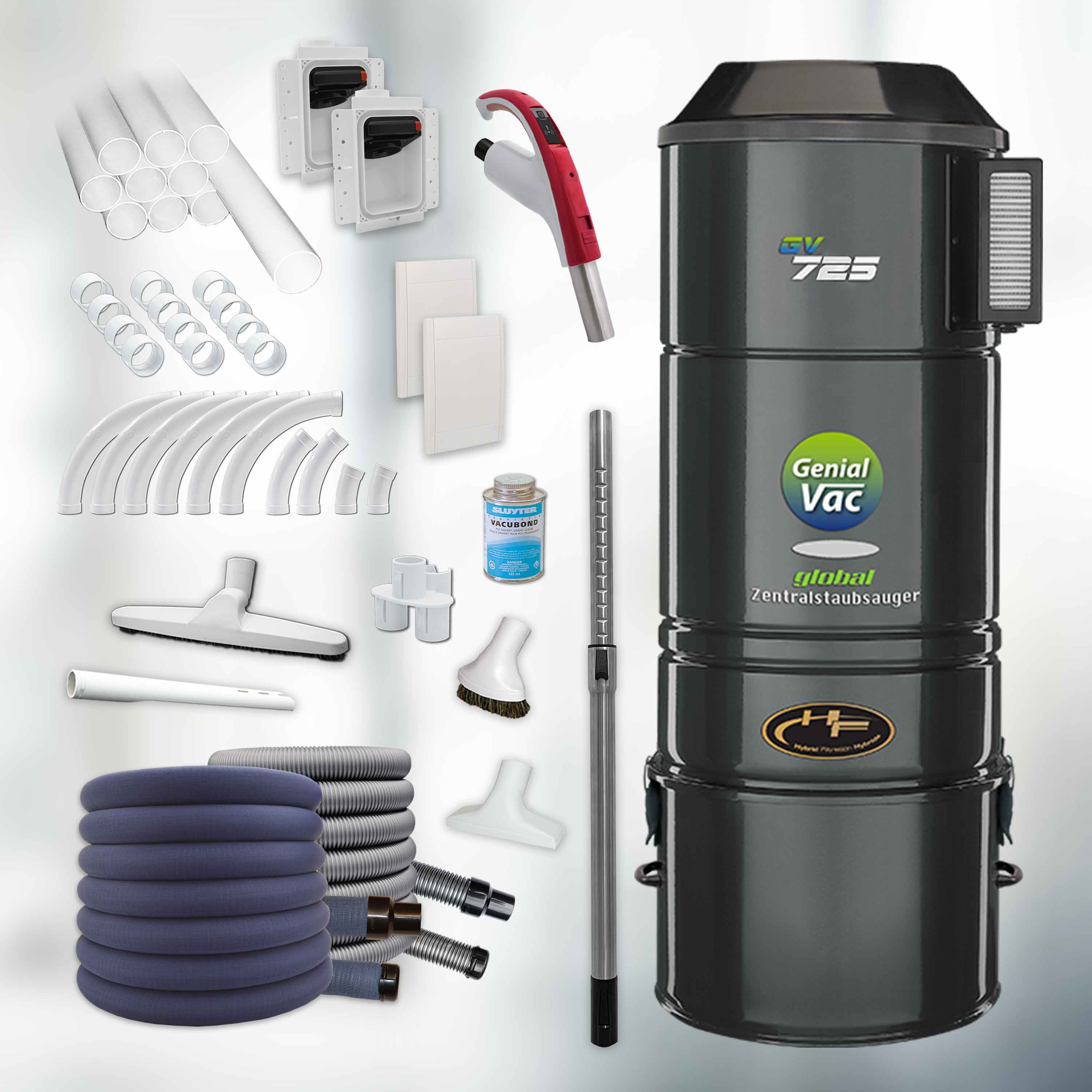 Set Nr. GV725 high-quality-line 1-motorig - inkl. 2 Schlaucheinzüge