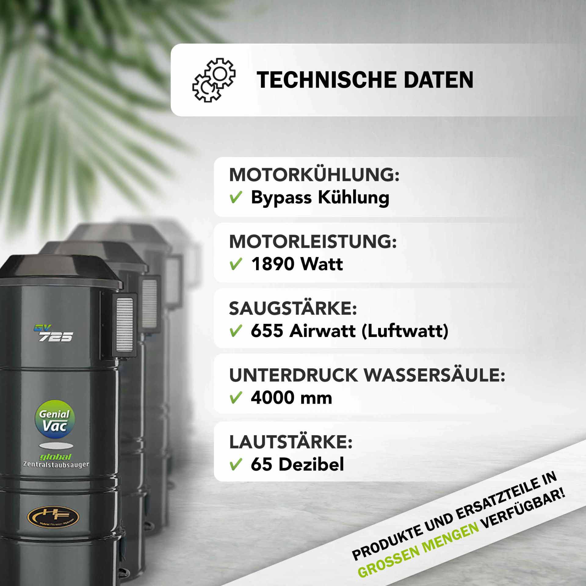 Set Nr. GV725 high-quality-line inkl. 1x Schlaucheinzug + 3 Normdosen