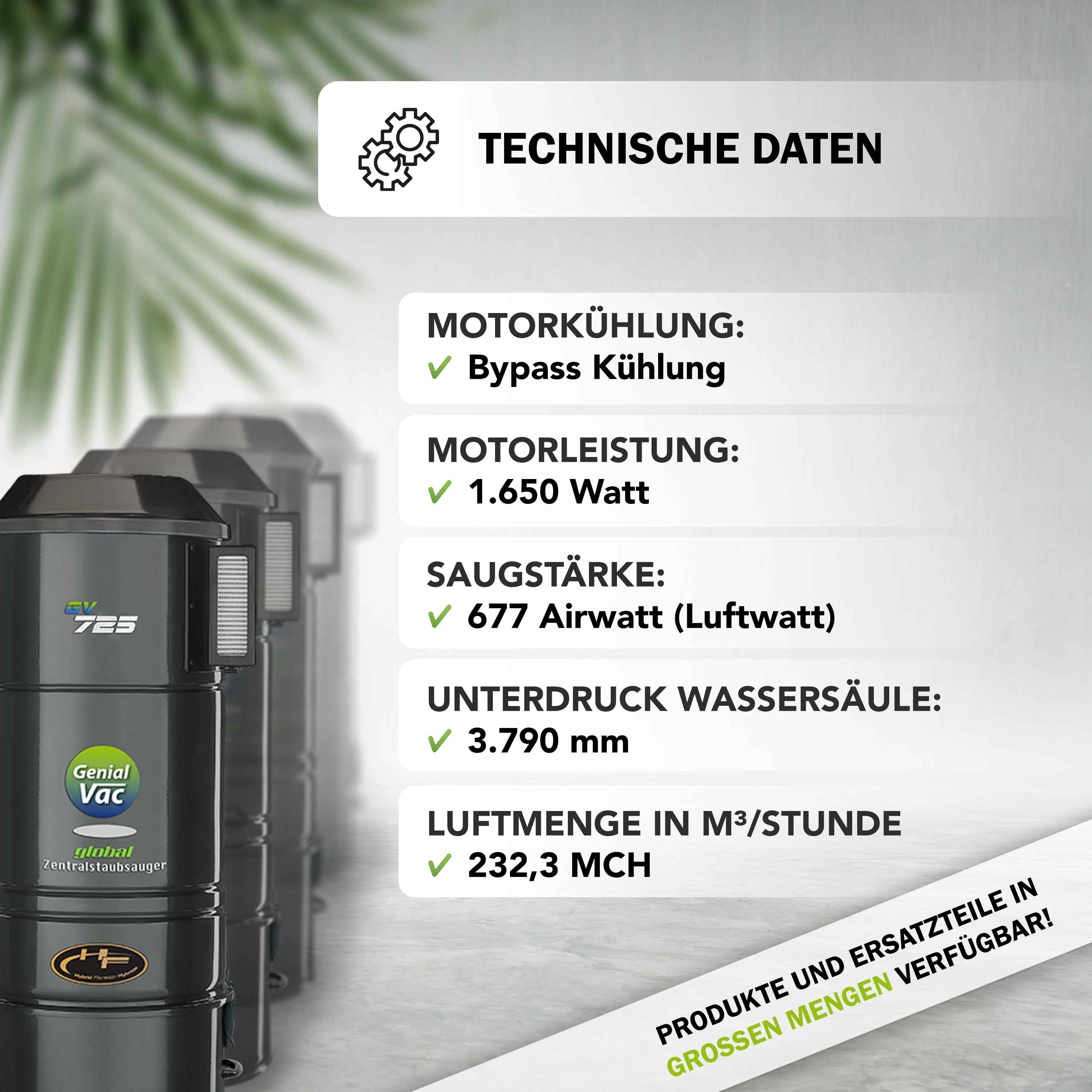 Set Nr. GV725 high-quality-line inkl. 1x Schlaucheinzug + 3 Normdosen