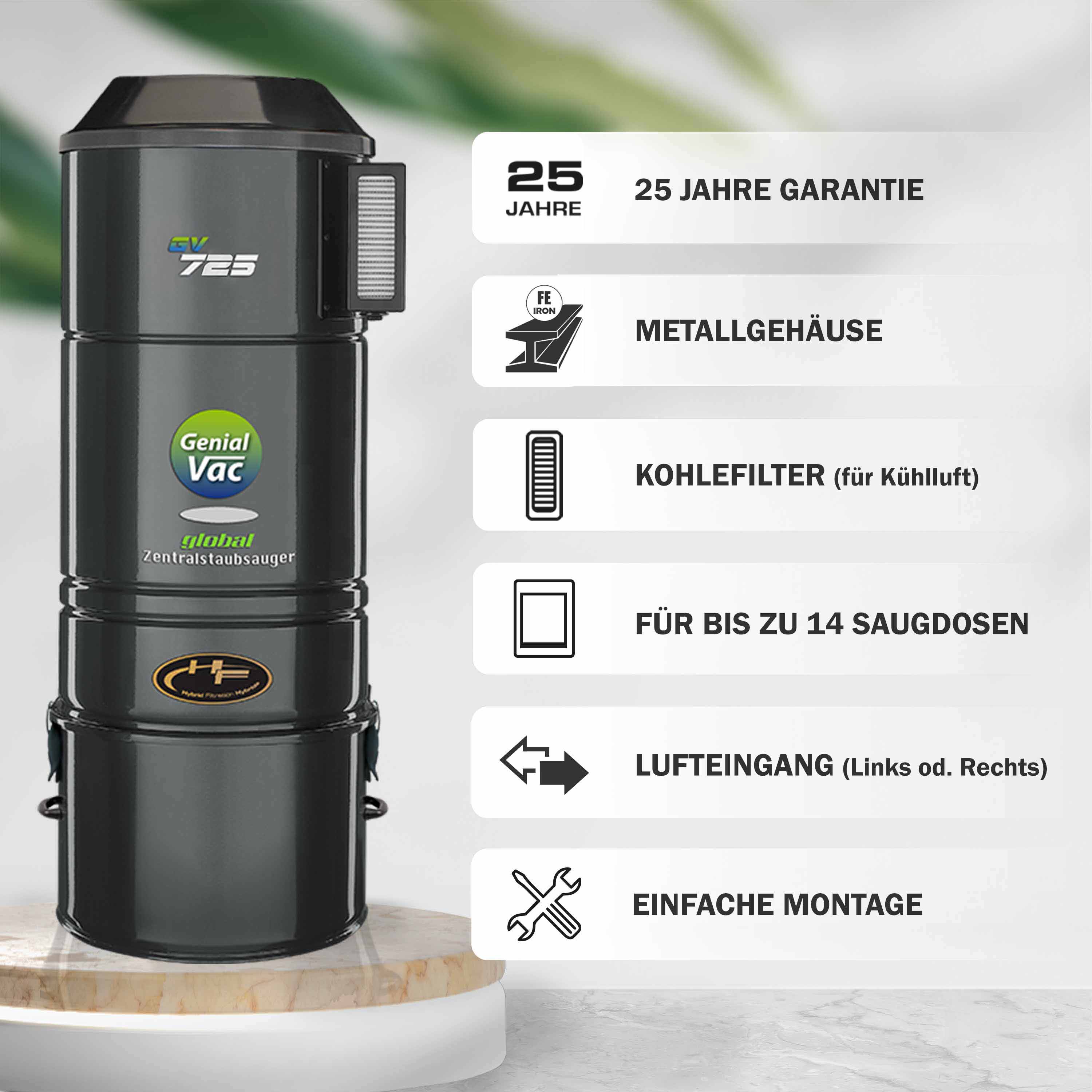 Set Nr. GV725 high-quality-line inkl. 1x Schlaucheinzug + 3 Normdosen