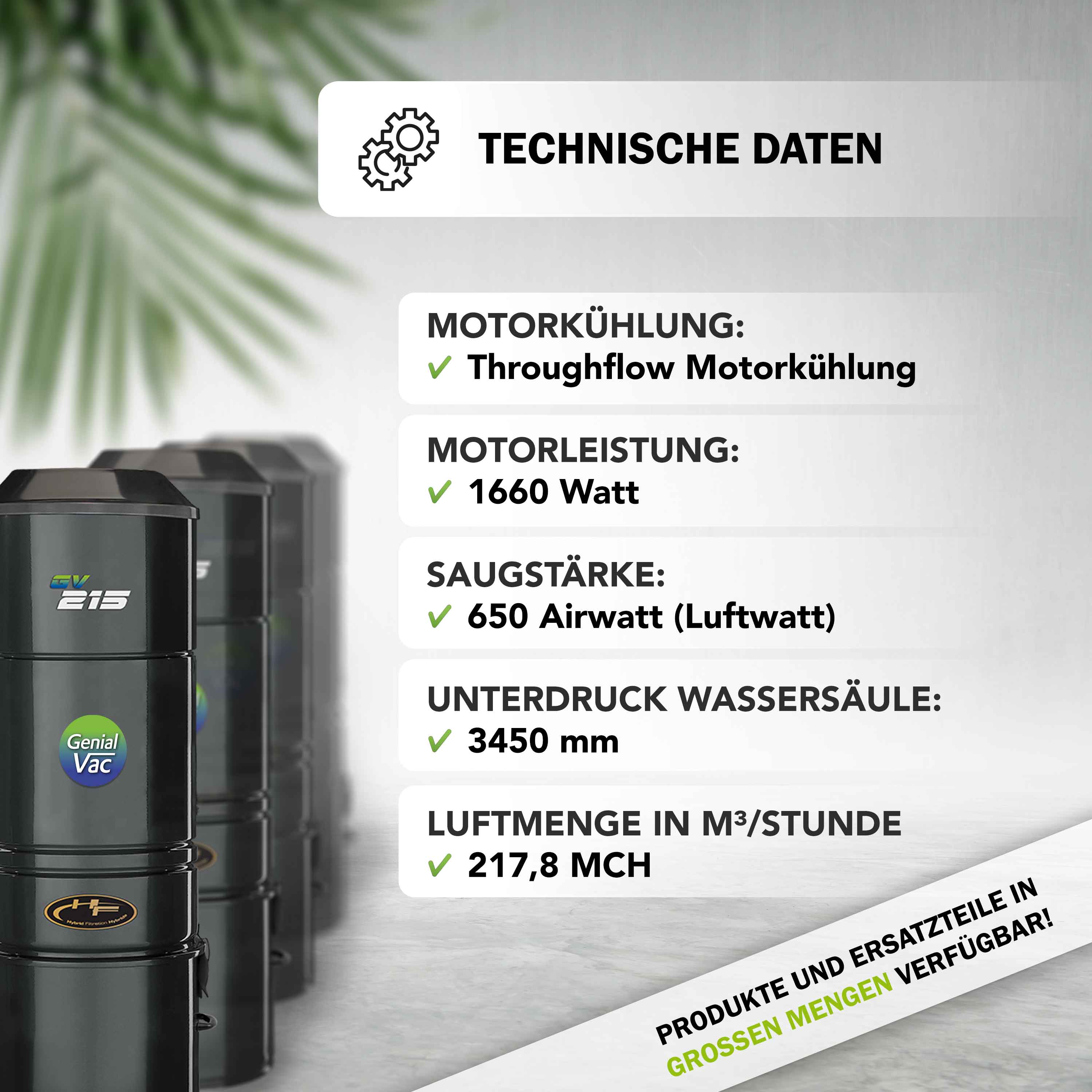 Set Nr. GV215 high-quality-line inkl. 1x Schlaucheinzug + 3 Normdosen