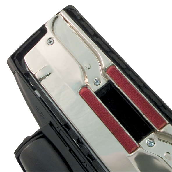 Bodendüse umschaltbar mit Laufrolle u. Chromstahl-Bodenplatte - schwarz