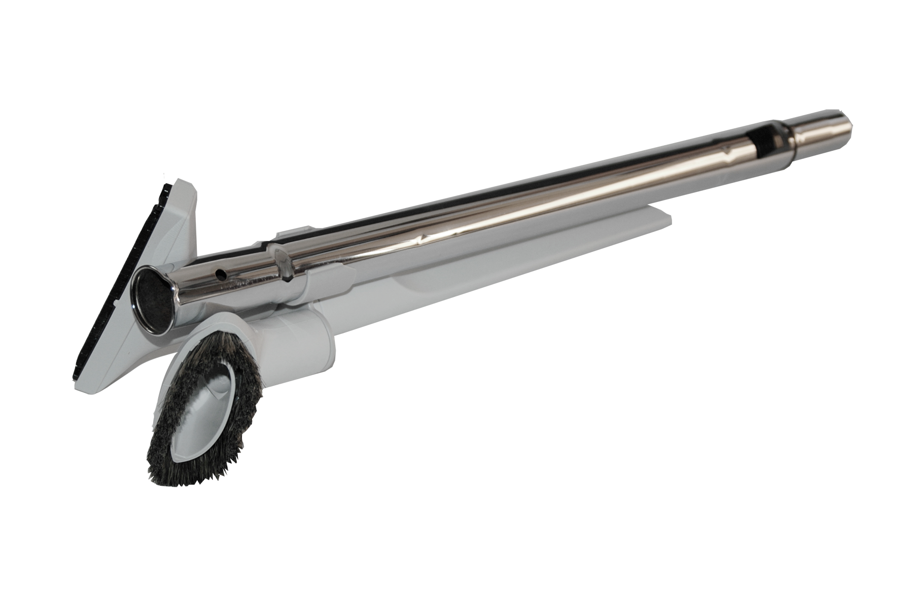 Zubehörhalter am Teleskoprohr für 3 Zubehörteile