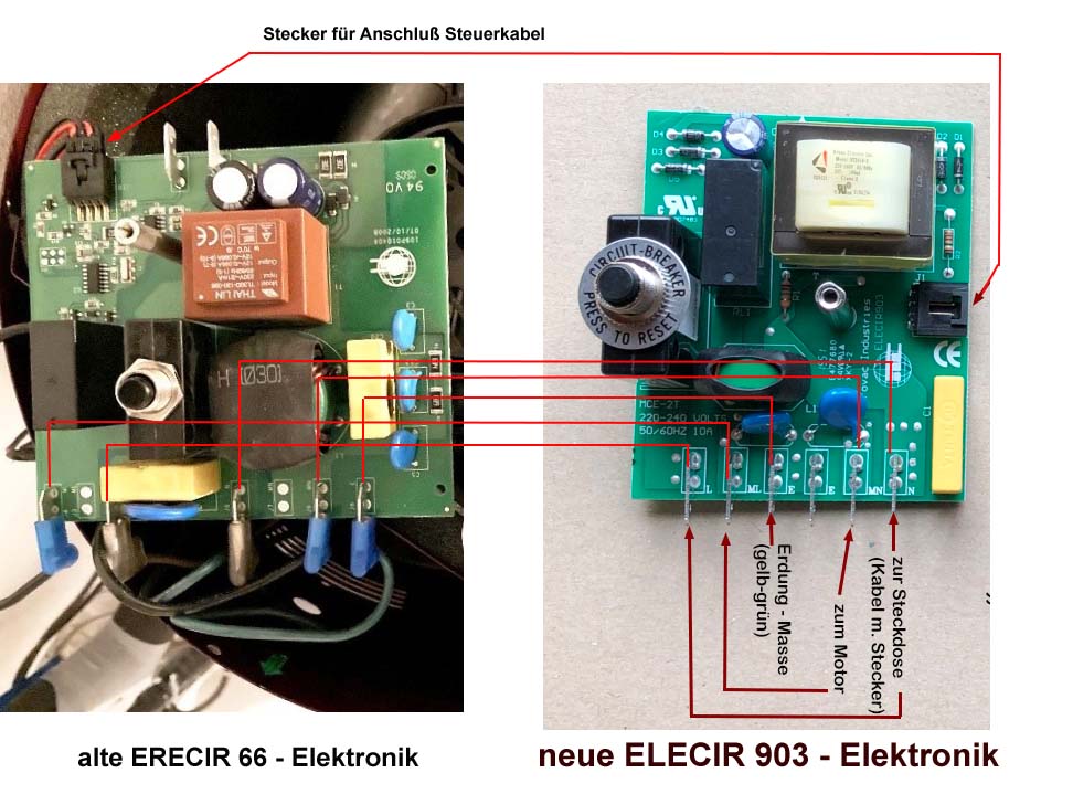 Elektronik für Cyclovac On-Off mit kleinem Steuerleitungsstecker