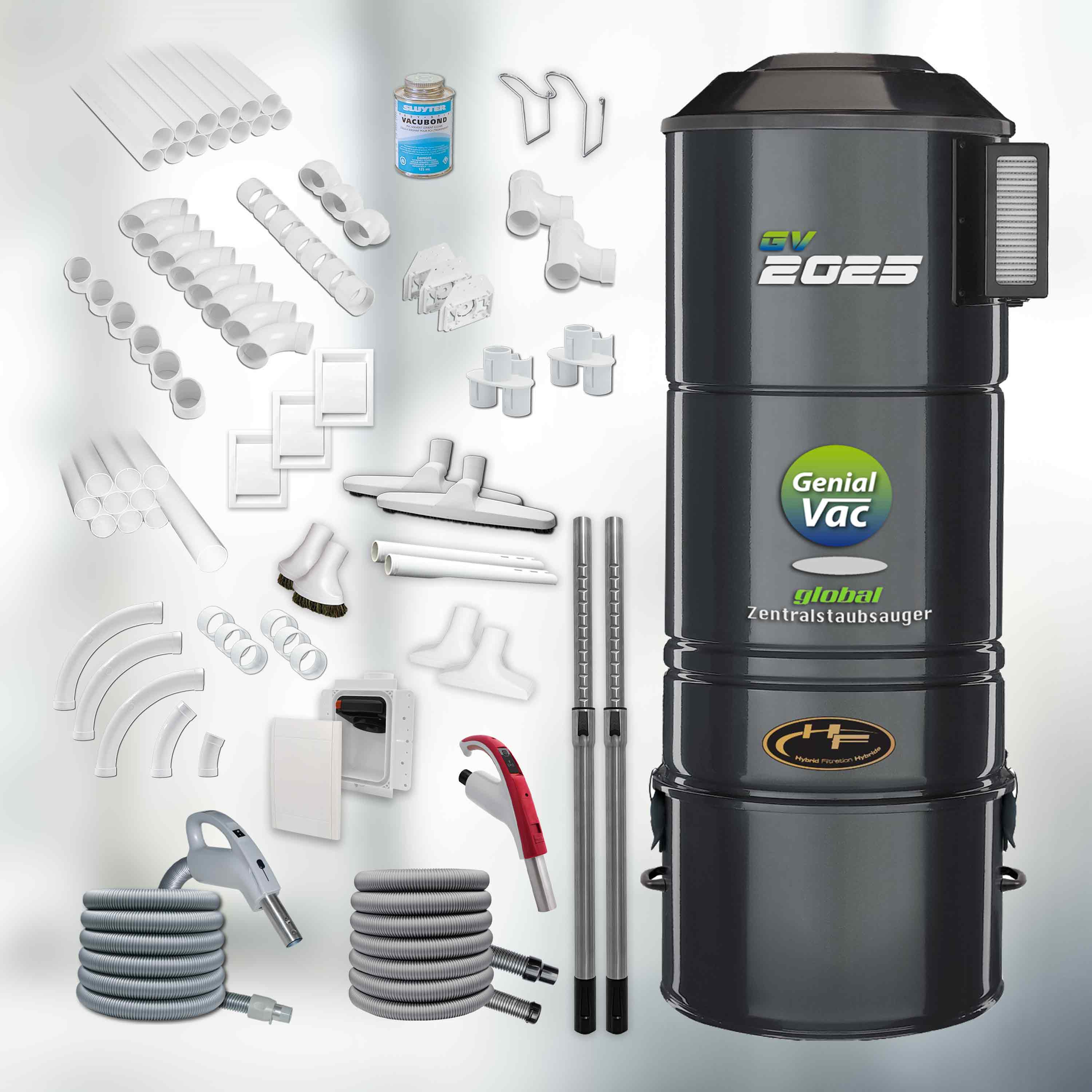 Set Nr. GV2025 high-quality-line 2-motorig inkl. 1x Schlaucheinzug + 3 Normdosen