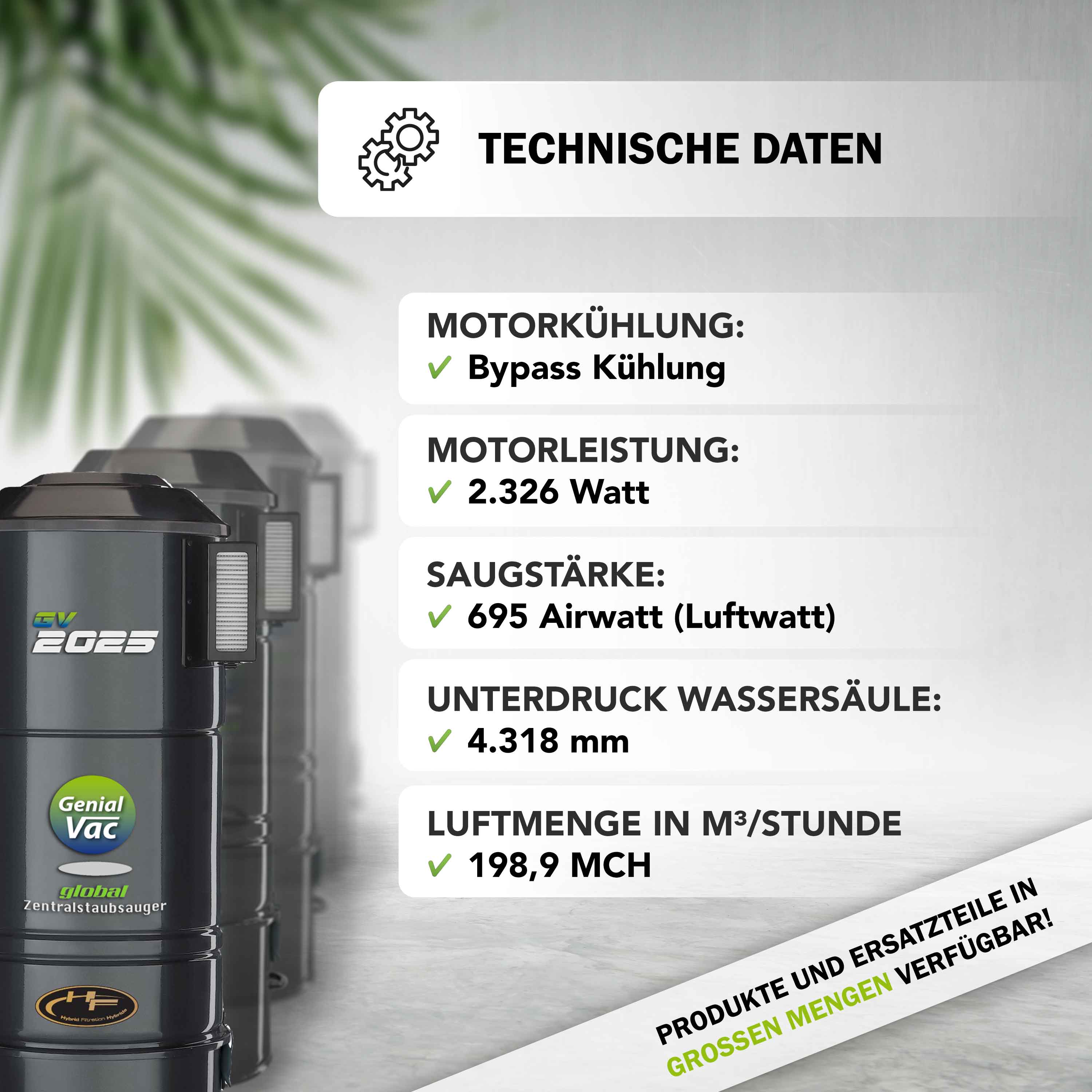 Set Nr. GV2025 high-quality-line 2-motorig - inkl. 2 Schlaucheinzüge